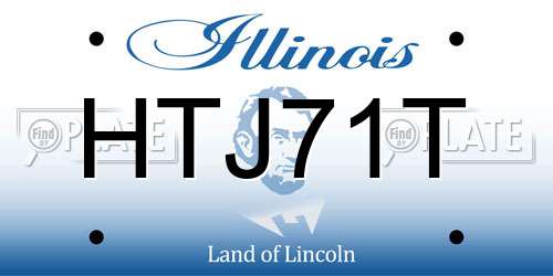 HTJ71T Illinois License Plate