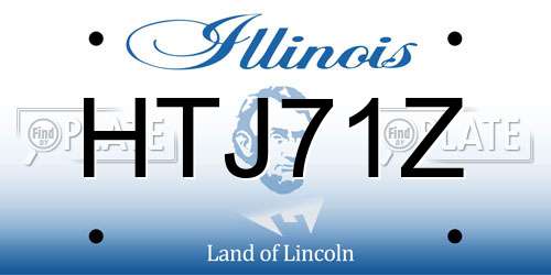 HTJ71Z Illinois License Plate
