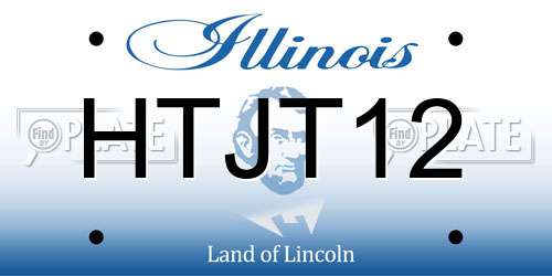 HTJT12 Illinois License Plate