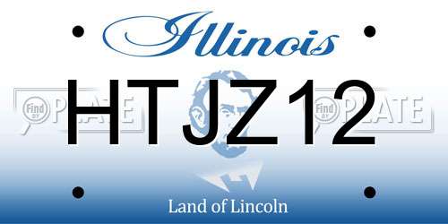 HTJZ12 Illinois License Plate