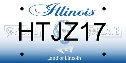 HTJZ17 Illinois License Plate