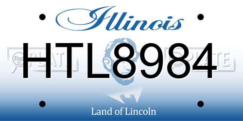 HTL8984 Illinois License Plate