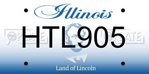 HTL905 Illinois License Plate
