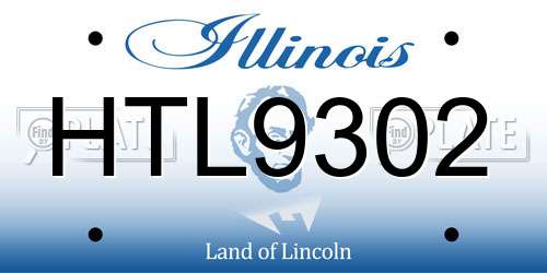 HTL9302 Illinois License Plate