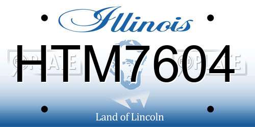 HTM7604 Illinois License Plate