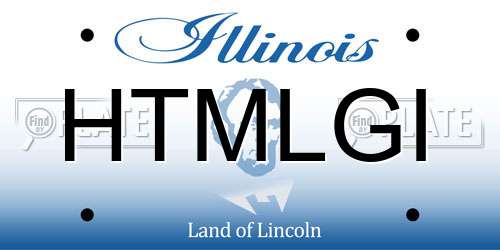 HTMLGI Illinois License Plate