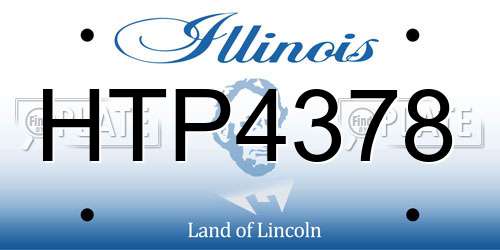 HTP4378 Illinois License Plate