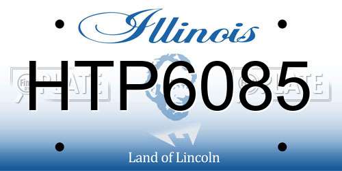 HTP6085 Illinois License Plate