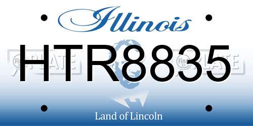 HTR8835 Illinois License Plate