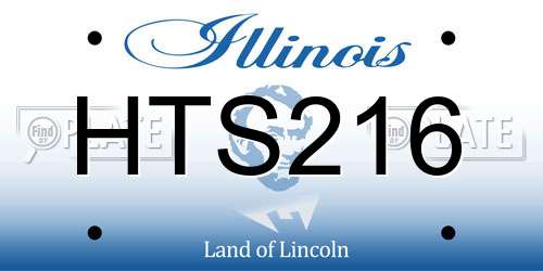 HTS216 Illinois License Plate