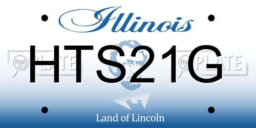 HTS21G Illinois License Plate