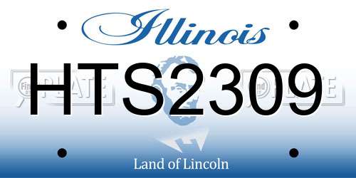 HTS2309 Illinois License Plate