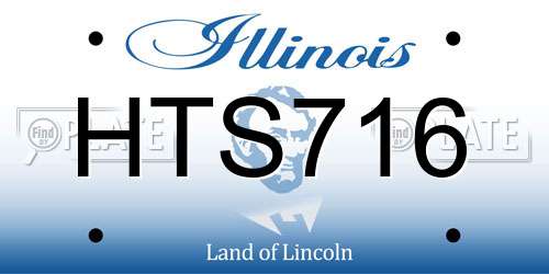 HTS716 Illinois License Plate