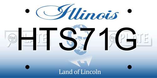 HTS71G Illinois License Plate