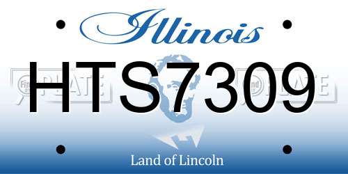 HTS7309 Illinois License Plate