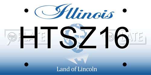 HTSZ16 Illinois License Plate