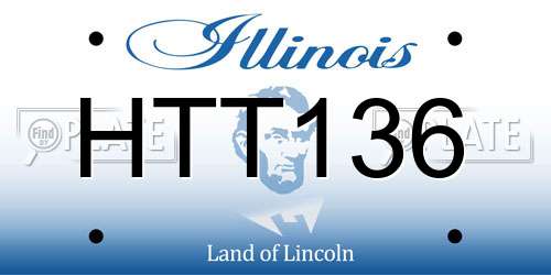 HTT136 Illinois License Plate