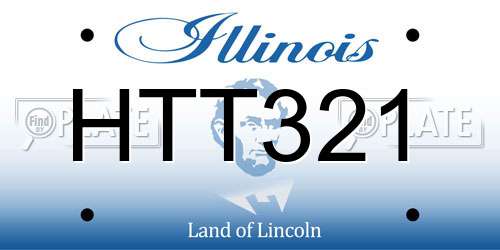 HTT321 Illinois License Plate
