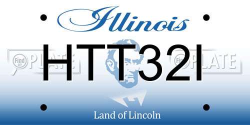 HTT32I Illinois License Plate