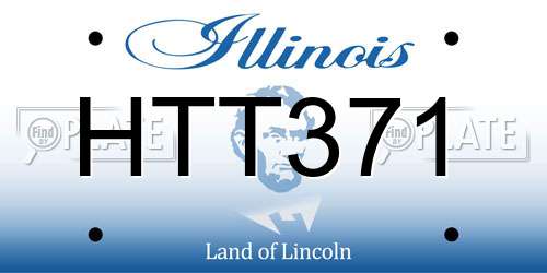 HTT371 Illinois License Plate
