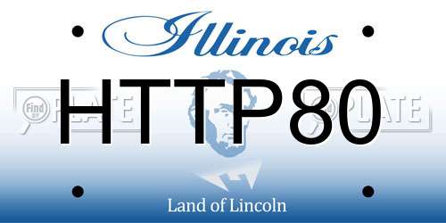 HTTP80 Illinois License Plate