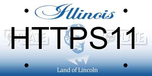 HTTPS11 Illinois License Plate