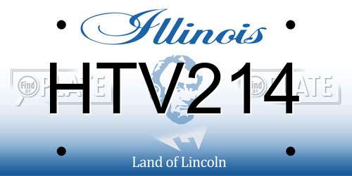 HTV214 Illinois License Plate