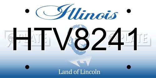 HTV8241 Illinois License Plate