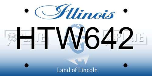 HTW642 Illinois License Plate