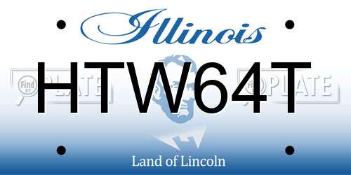 HTW64T Illinois License Plate