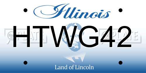 HTWG42 Illinois License Plate