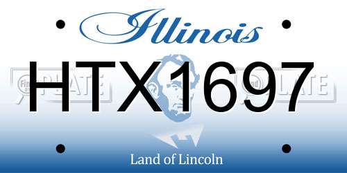 HTX1697 Illinois License Plate