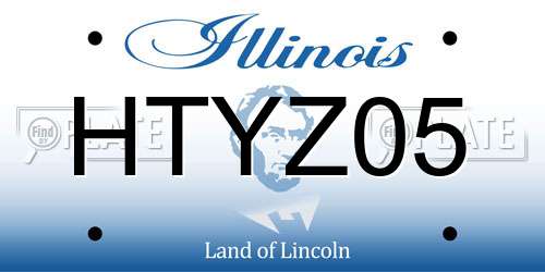 HTYZ05 Illinois License Plate