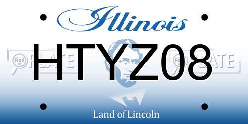 HTYZ08 Illinois License Plate