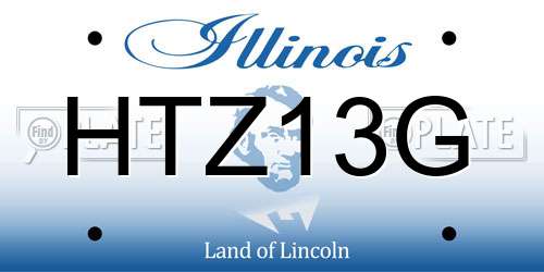 HTZ13G Illinois License Plate