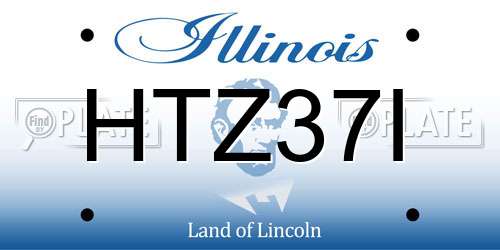 HTZ37I Illinois License Plate