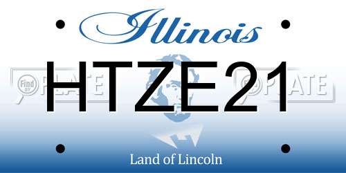 HTZE21 Illinois License Plate