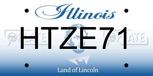HTZE71 Illinois License Plate