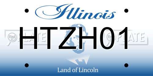 HTZH01 Illinois License Plate