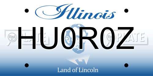 HU0R0Z Illinois License Plate