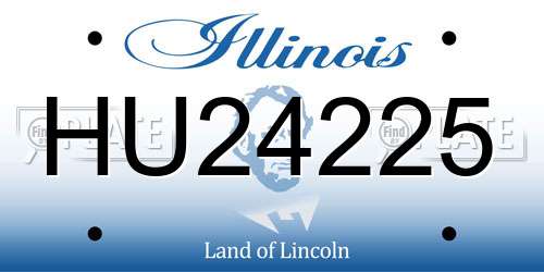 HU24225 Illinois License Plate
