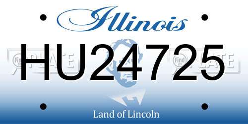 HU24725 Illinois License Plate