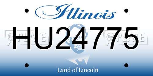 HU24775 Illinois License Plate