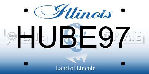 HUBE97 Illinois License Plate