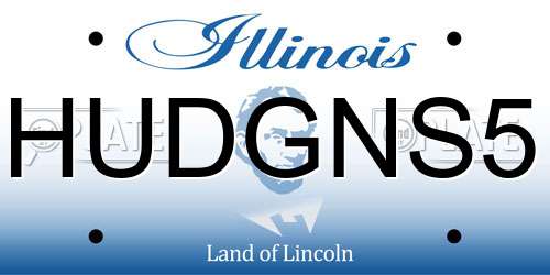 HUDGNS5 Illinois License Plate