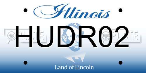 HUDR02 Illinois License Plate