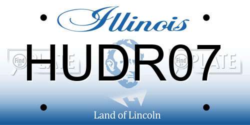HUDR07 Illinois License Plate