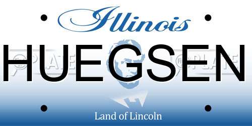 HUEGSEN Illinois License Plate