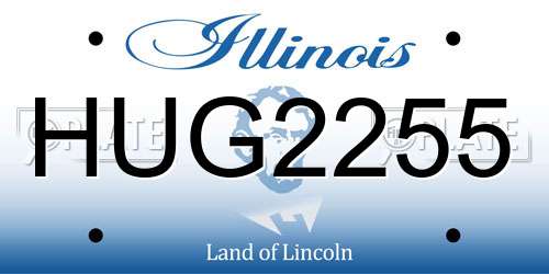 HUG2255 Illinois License Plate