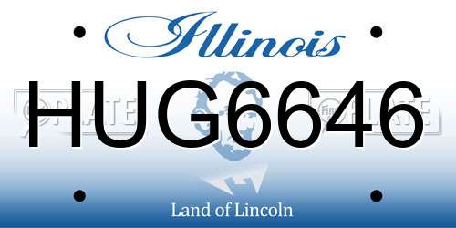 HUG6646 Illinois License Plate